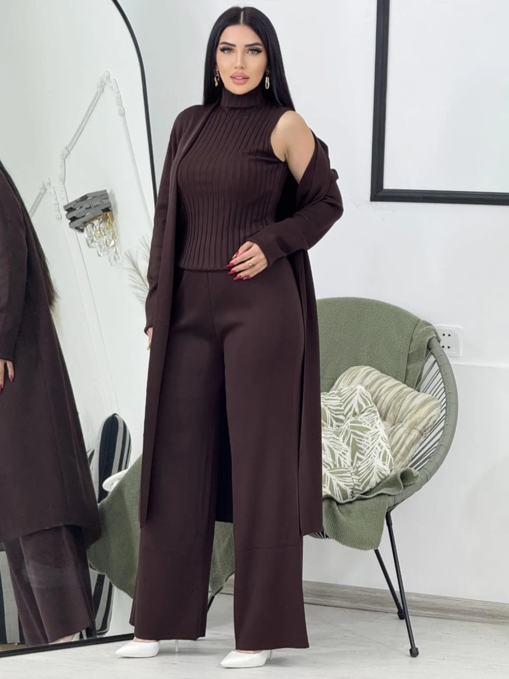 ✨ طقم كاجوال فاخر من ثلاث قطع بأناقة الراقية