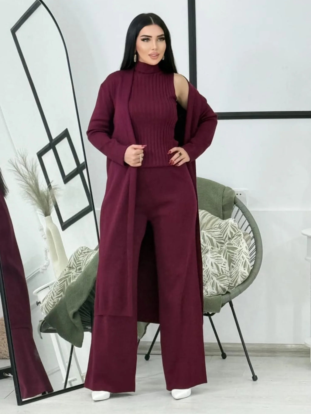 ✨ طقم كاجوال فاخر من ثلاث قطع بأناقة الراقية