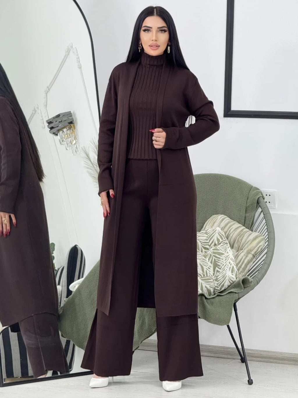 ✨ طقم كاجوال فاخر من ثلاث قطع بأناقة الراقية