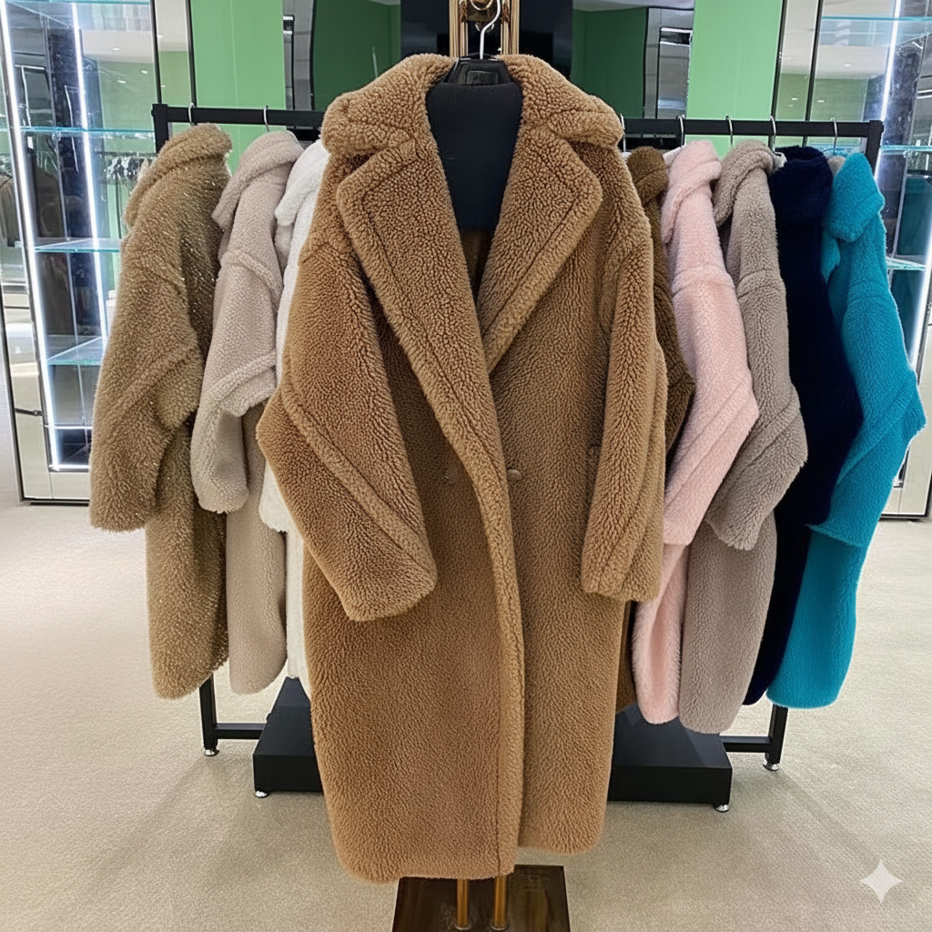 معطف شتوي فاخر بتصميم فرو ناعم – لمسة دفء وأناقة لا تُقاوم