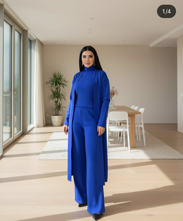 ✨ طقم كاجوال فاخر من ثلاث قطع بأناقة الراقية